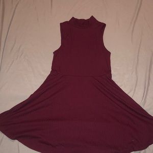 Aeropostale maroon semi-turtle neck dress